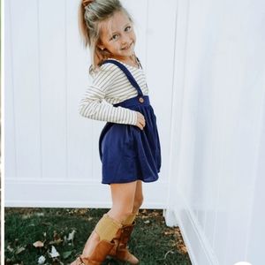 Baileys Blossoms jean overall dress